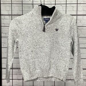 1745. Chaps Cream & Grey Boys Sweater NWT Size 6/7 XS